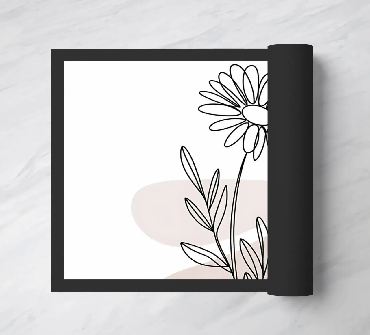 Margherita minimalista a linea continua zerbino da Plain Thoughts