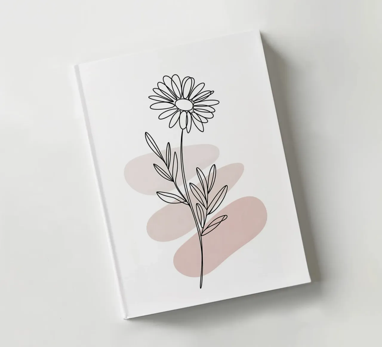Minimalistische Margerite in durchgehender Linie Notizbuch von Plain Thoughts