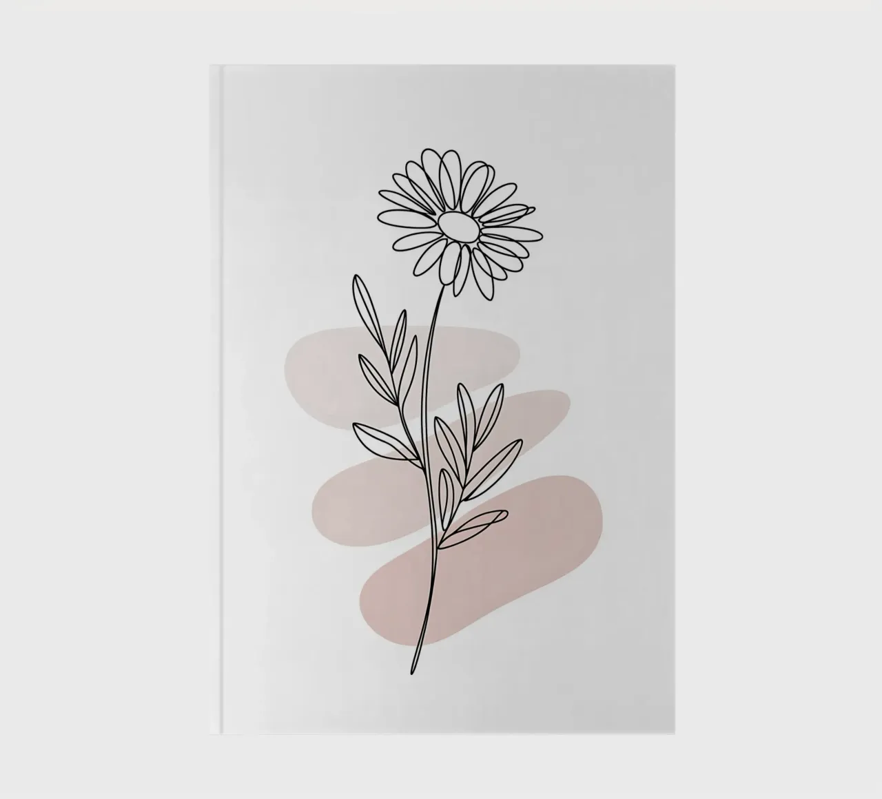Minimalistische Margerite in durchgehender Linie Notizbuch von Plain Thoughts