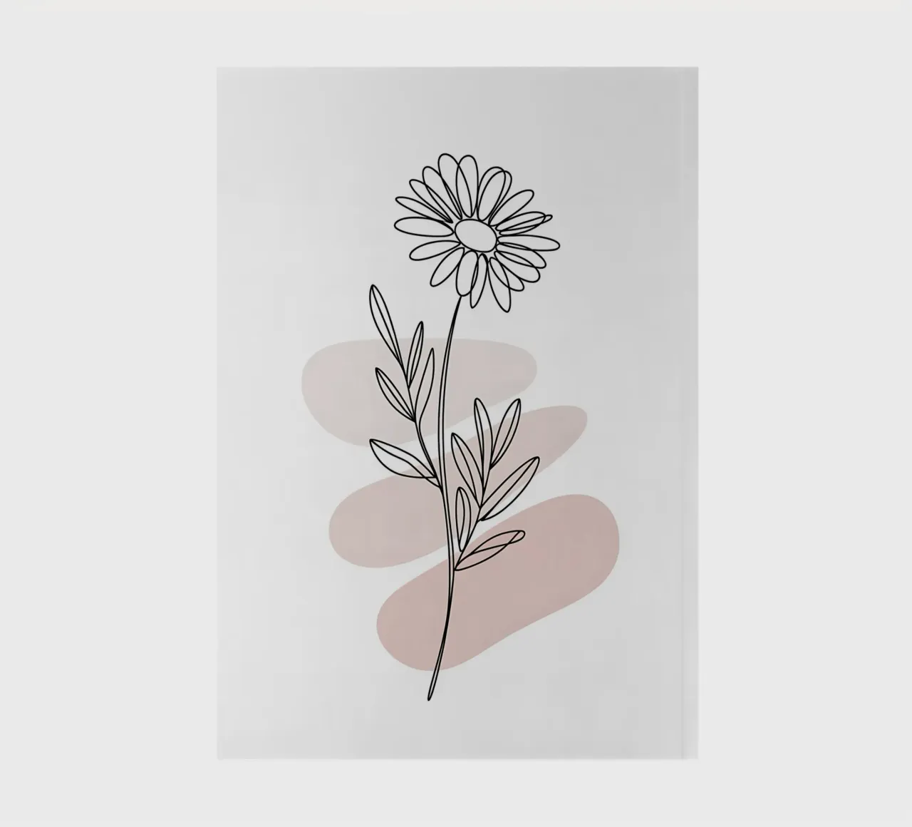 Minimalistische Margerite in durchgehender Linie Notizbuch von Plain Thoughts