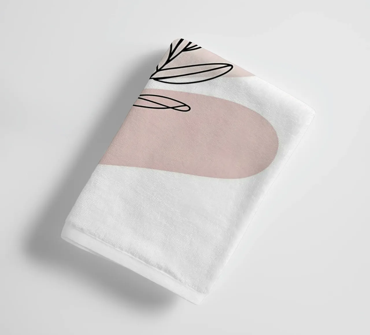 Minimalist continuous-line daisy towel by Plain Thoughts