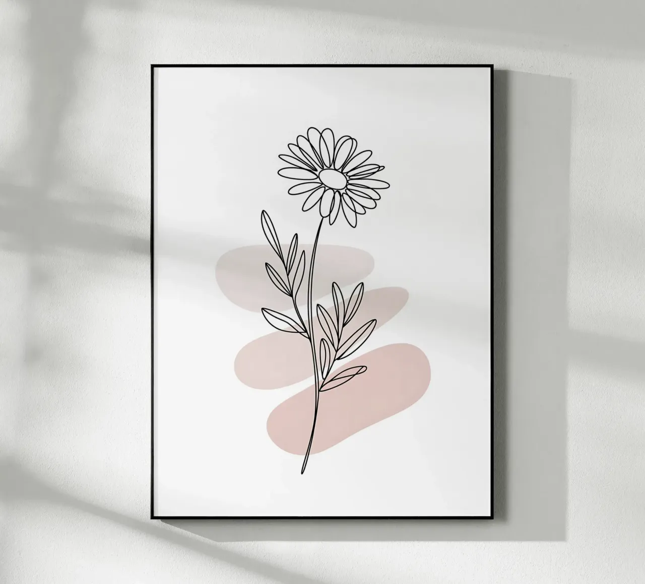 Margherita minimalista a linea continua plexiglass da Plain Thoughts