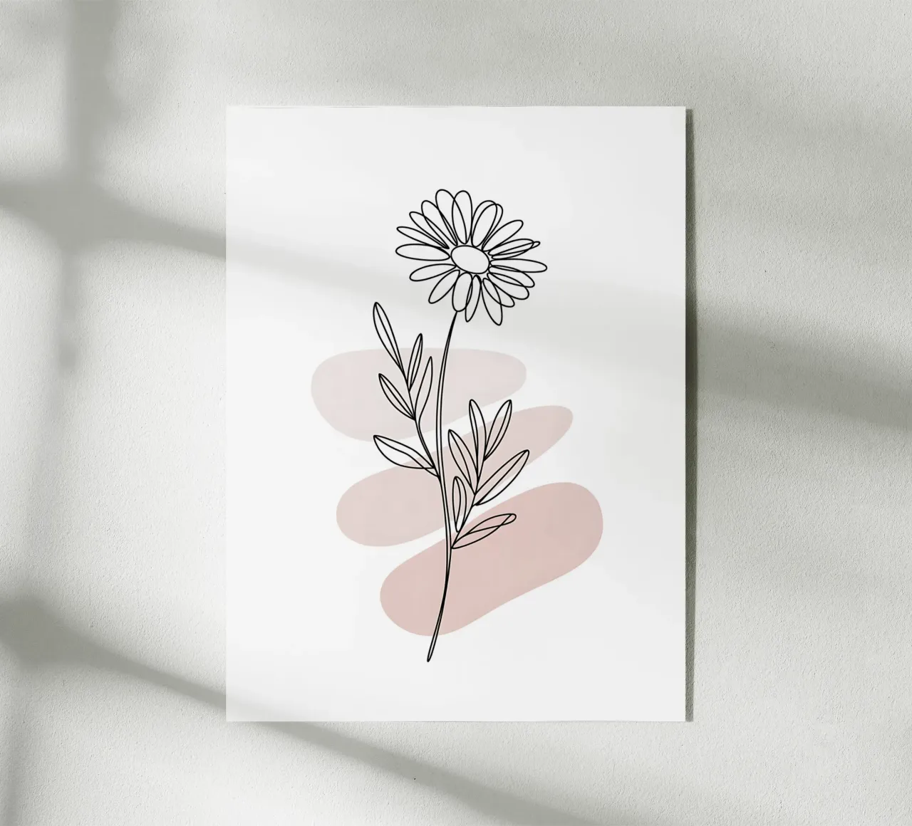 Margherita minimalista a linea continua plexiglass da Plain Thoughts