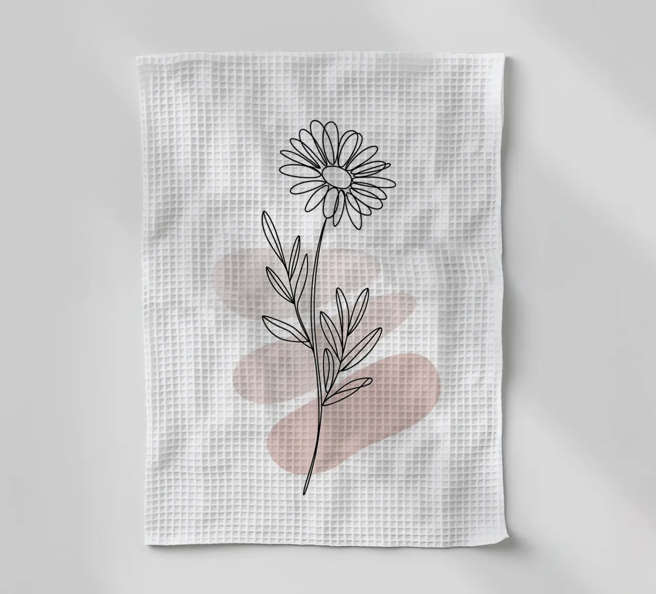 Marguerite minimaliste en ligne continue torchon de Plain Thoughts