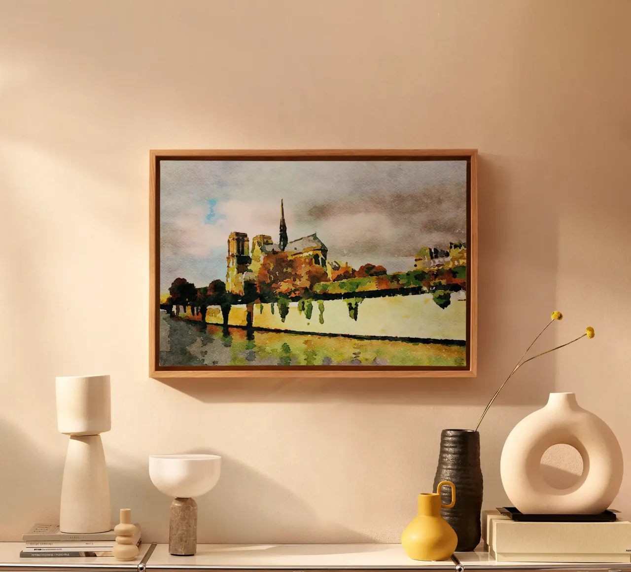 Onze-Lieve-Vrouw canvas met Baklijst van Massimo Frascogna