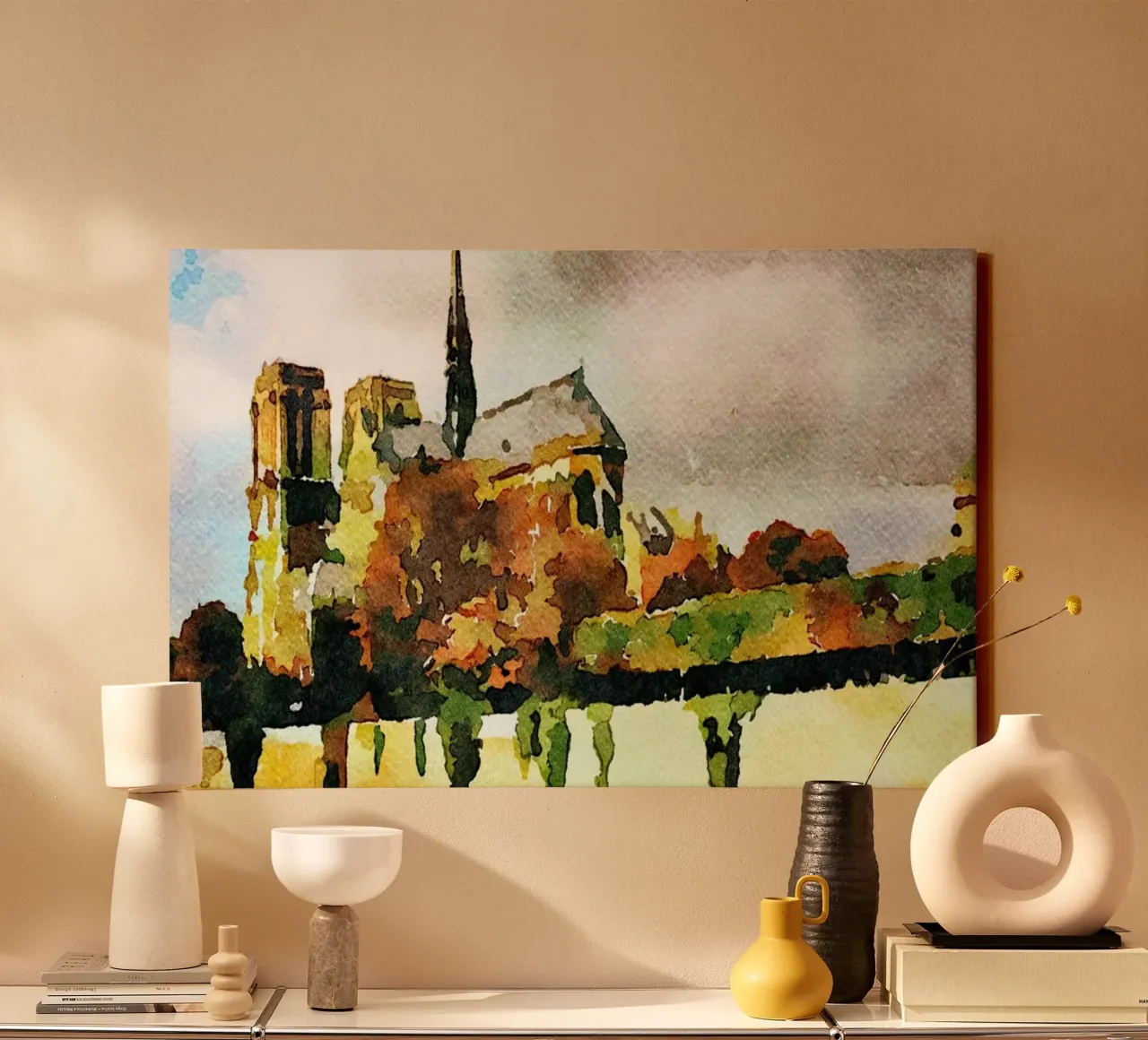 Onze-Lieve-Vrouw canvas met Baklijst van Massimo Frascogna