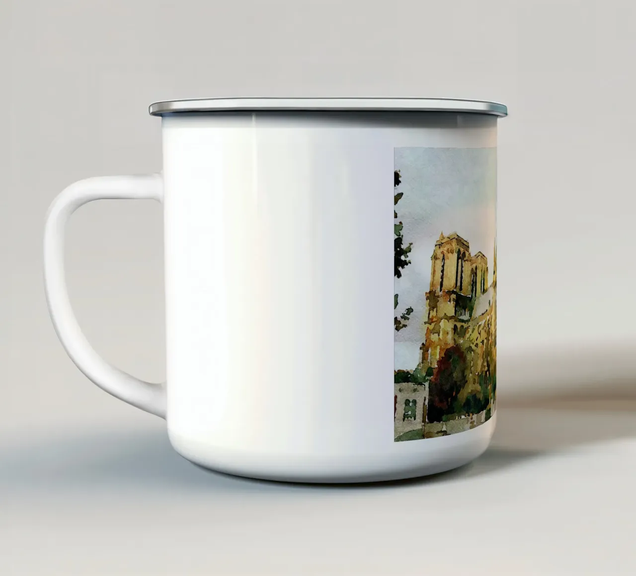 La Madonna tazza in smalto da Massimo Frascogna