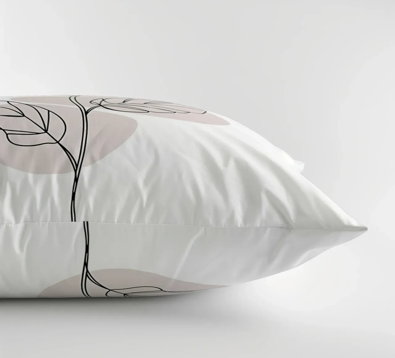 Ibisco minimalista in linea continua cuscino da Plain Thoughts