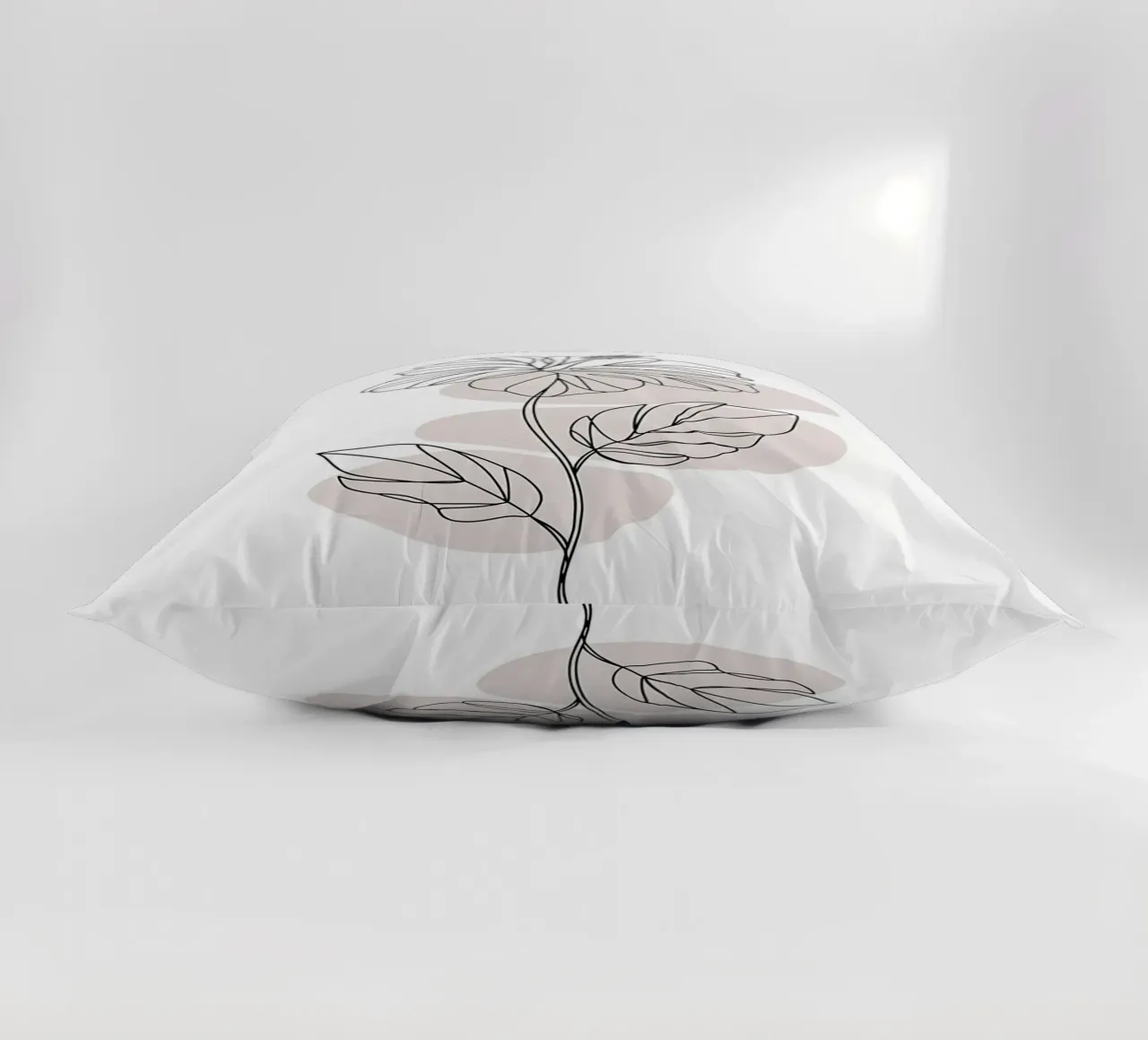 Ibisco minimalista in linea continua cuscino da Plain Thoughts