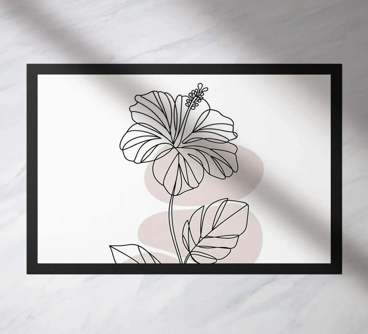 Ibisco minimalista in linea continua zerbino da Plain Thoughts