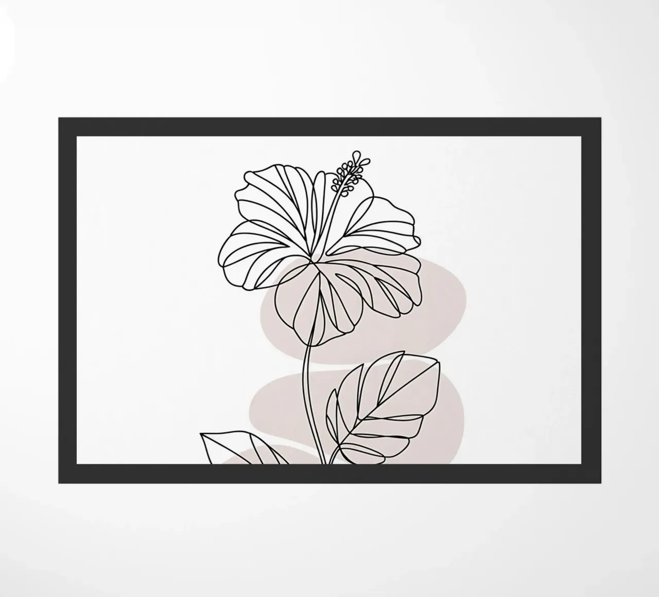 Ibisco minimalista in linea continua zerbino da Plain Thoughts