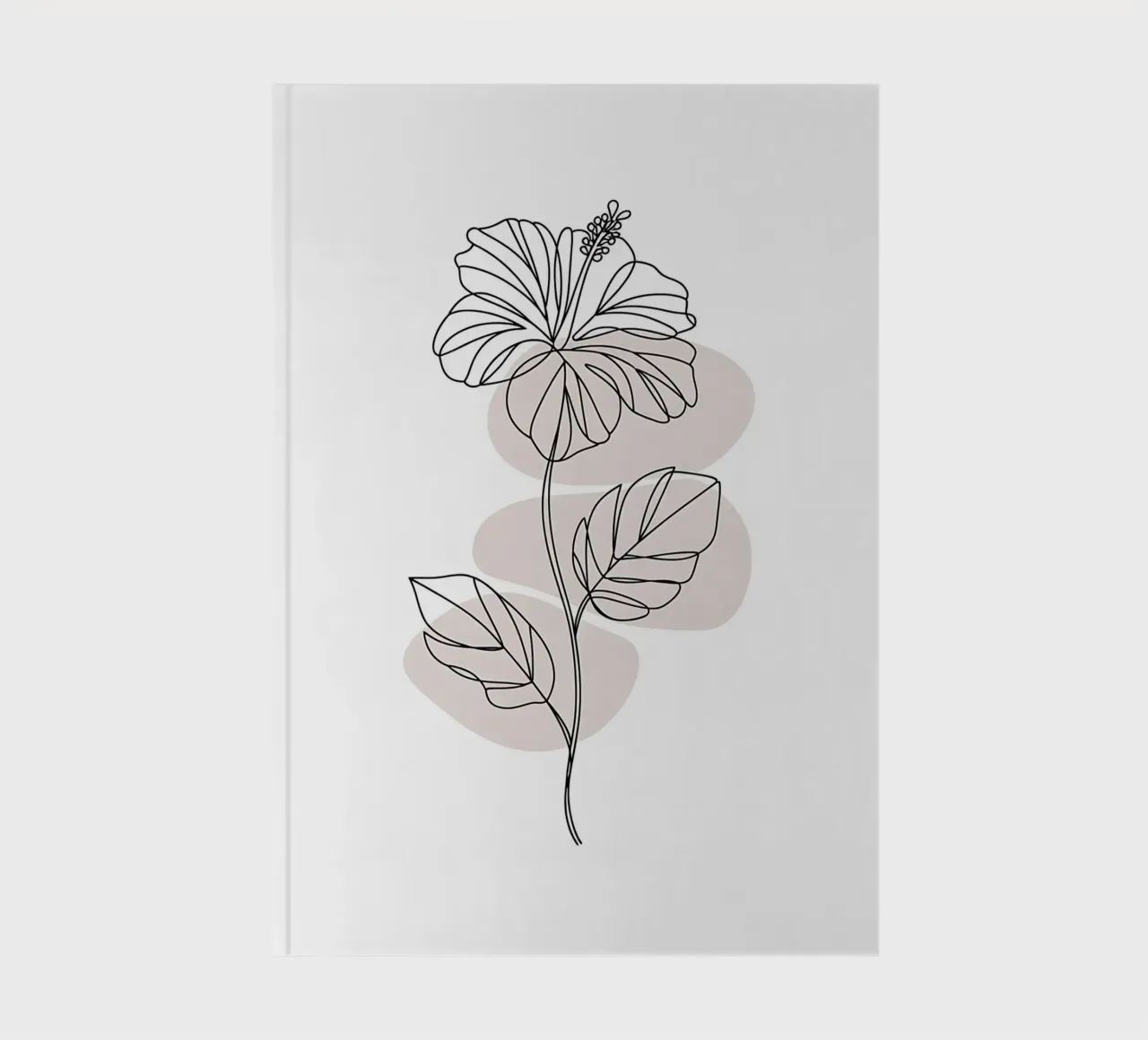 Ibisco minimalista in linea continua diario da Plain Thoughts