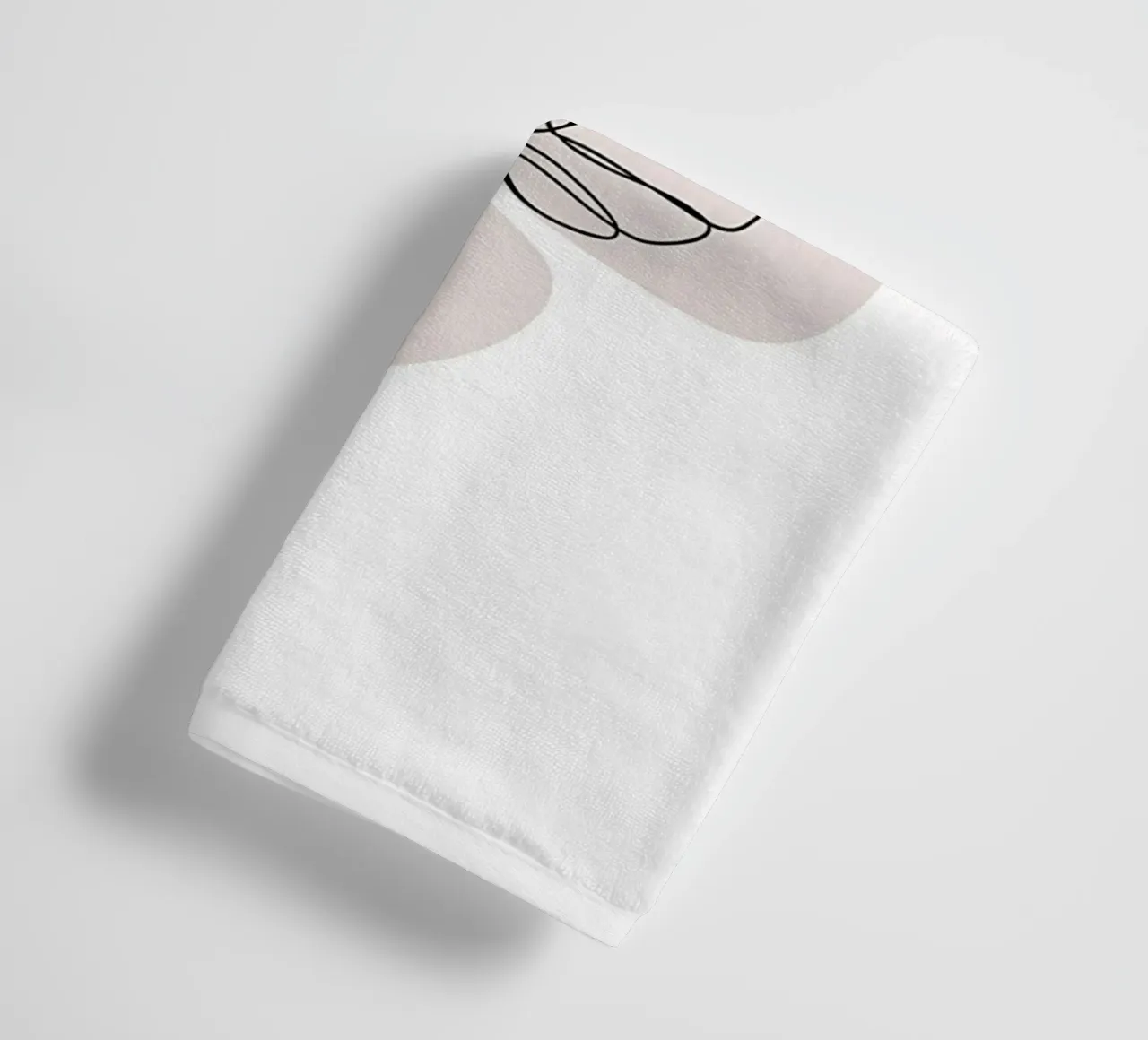Minimalist hibiscus in a continuous line towel by Plain Thoughts