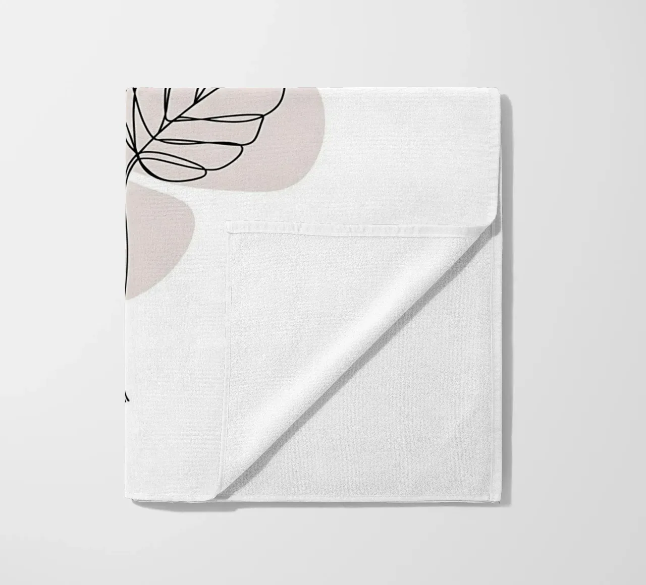 Ibisco minimalista in linea continua telo mare da Plain Thoughts
