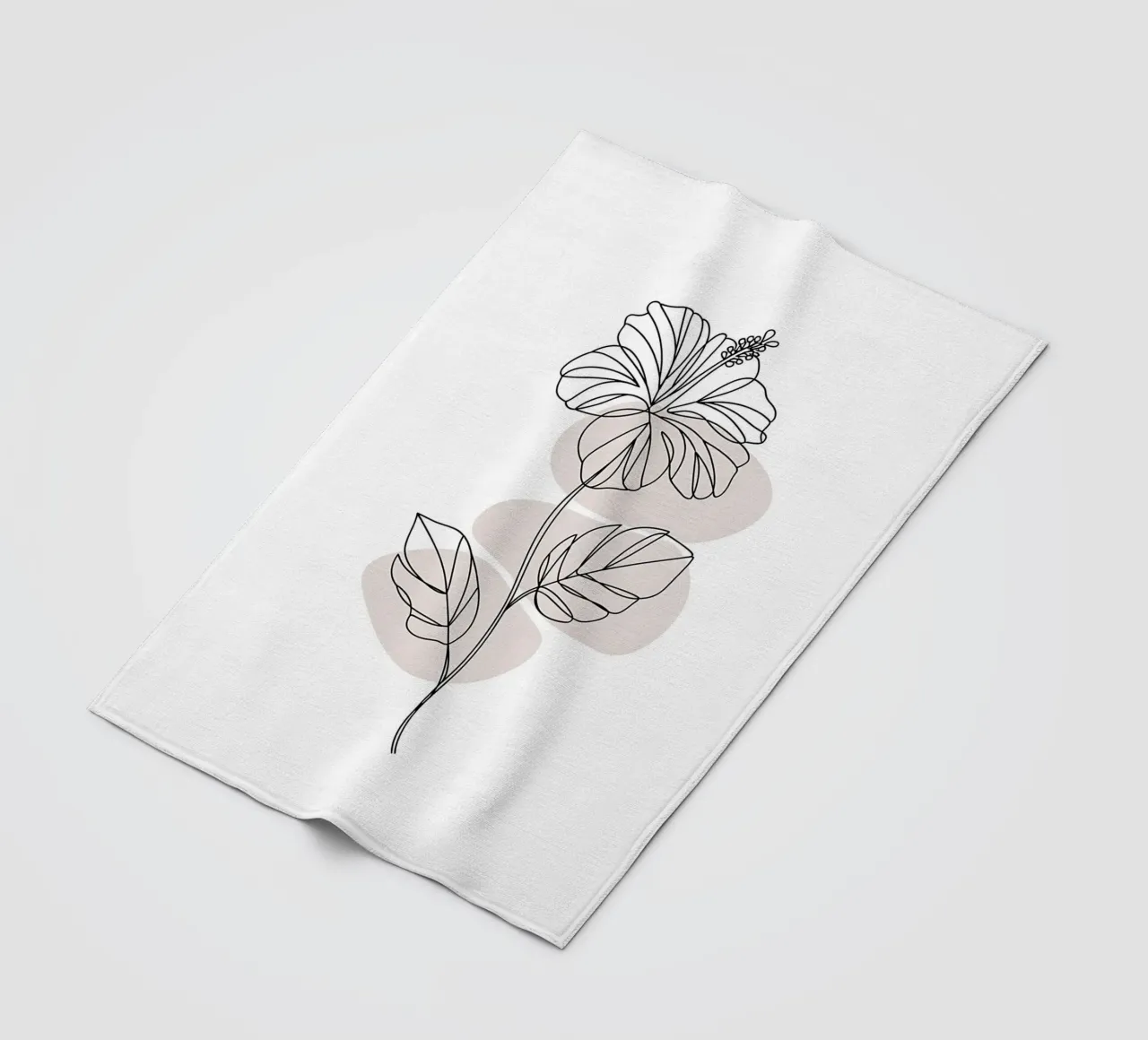 Ibisco minimalista in linea continua coperta in pile da Plain Thoughts
