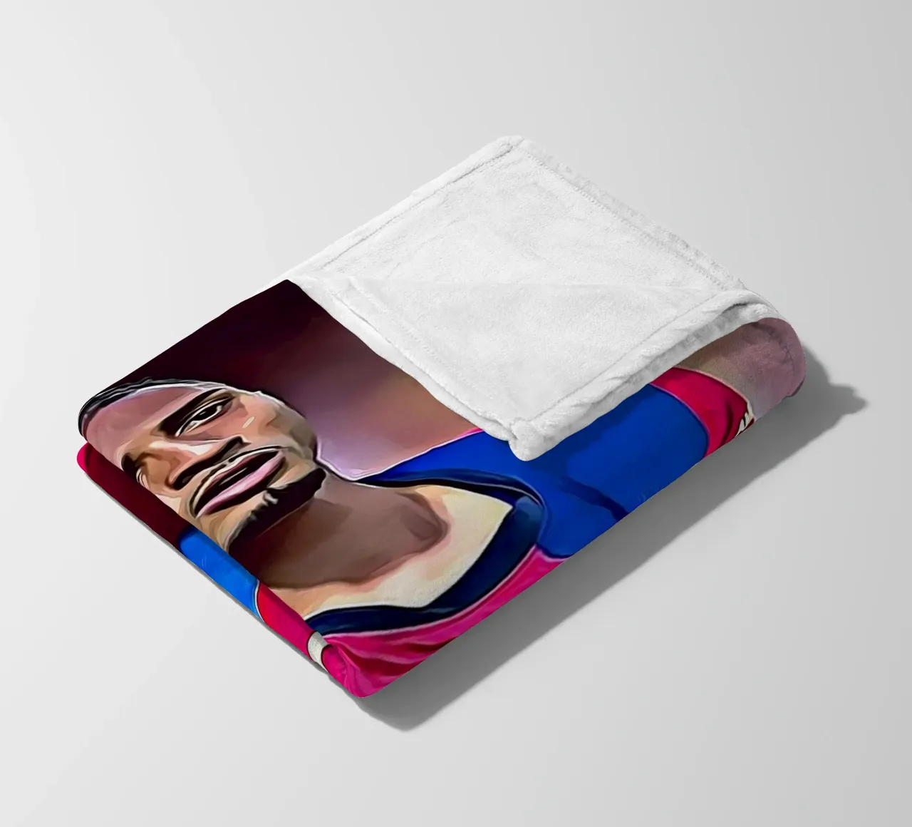 Poster digitale Raphinha Barcelona Portrait Pointing coperta in pile da ArdanART