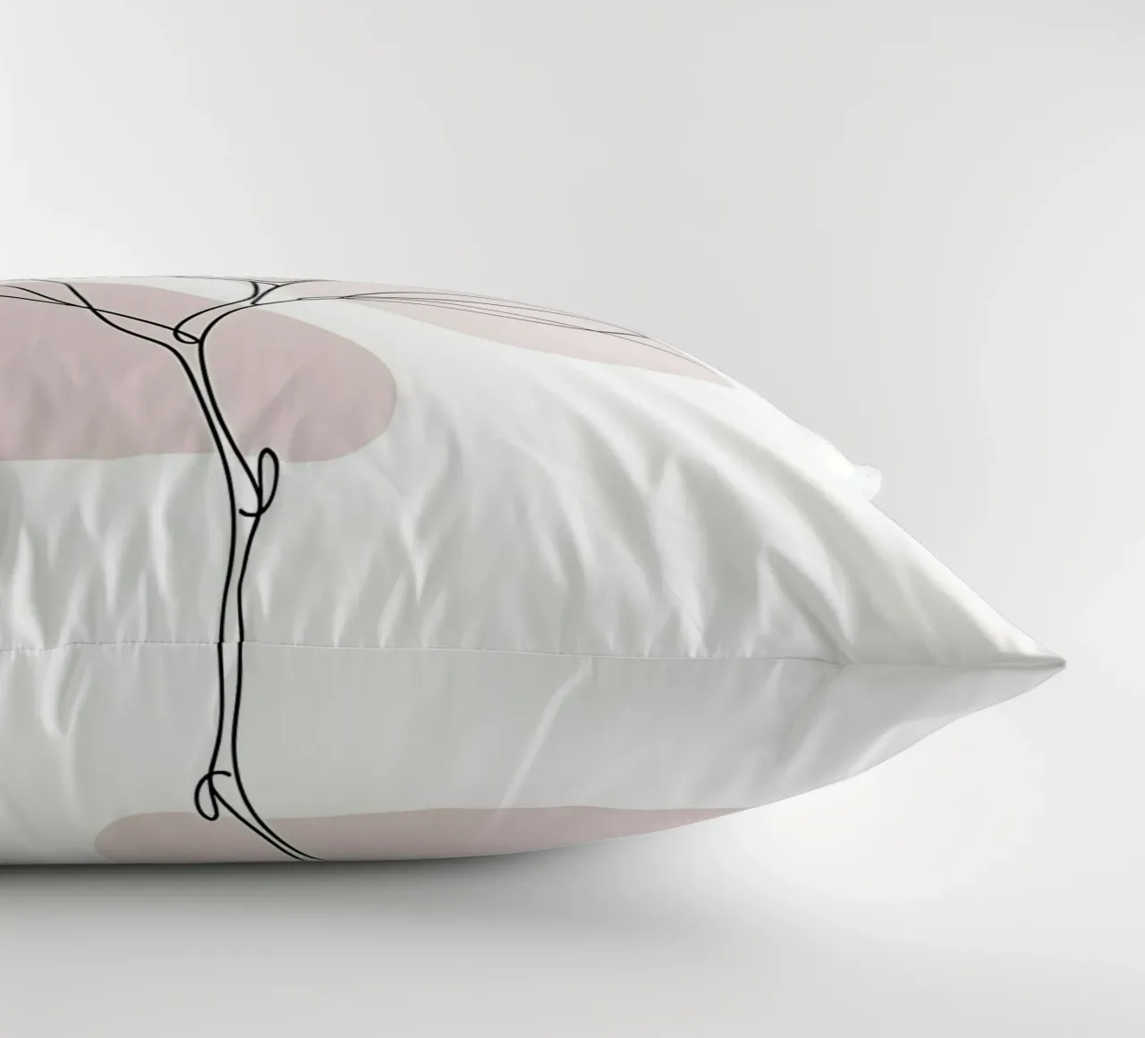Magnolia minimalista in linea continua cuscino da Plain Thoughts