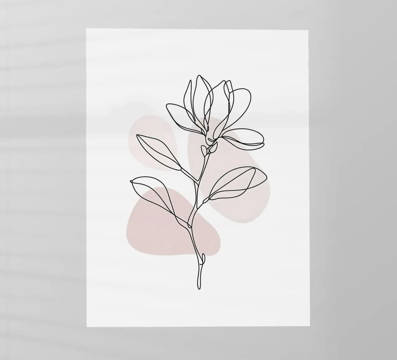 Magnolia minimalista in linea continua pellicola backlit da Plain Thoughts