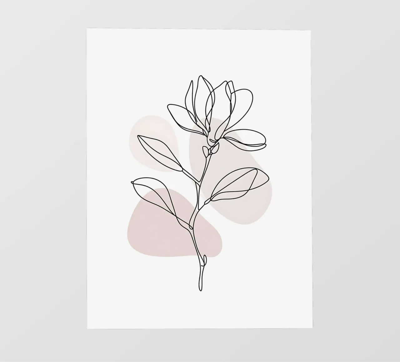 Magnolia minimalista in linea continua pellicola backlit da Plain Thoughts
