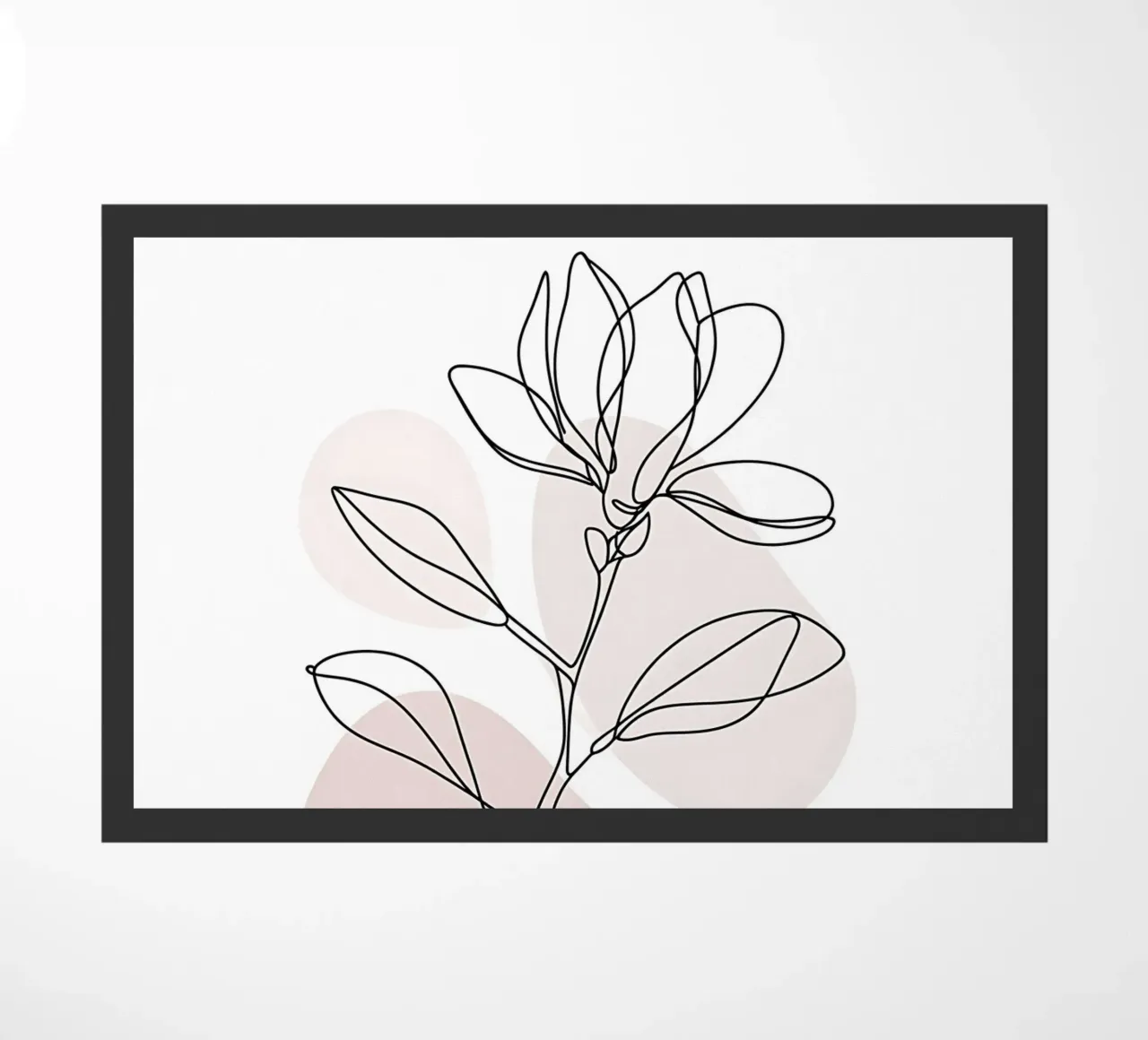 Magnolia minimalista in linea continua zerbino da Plain Thoughts