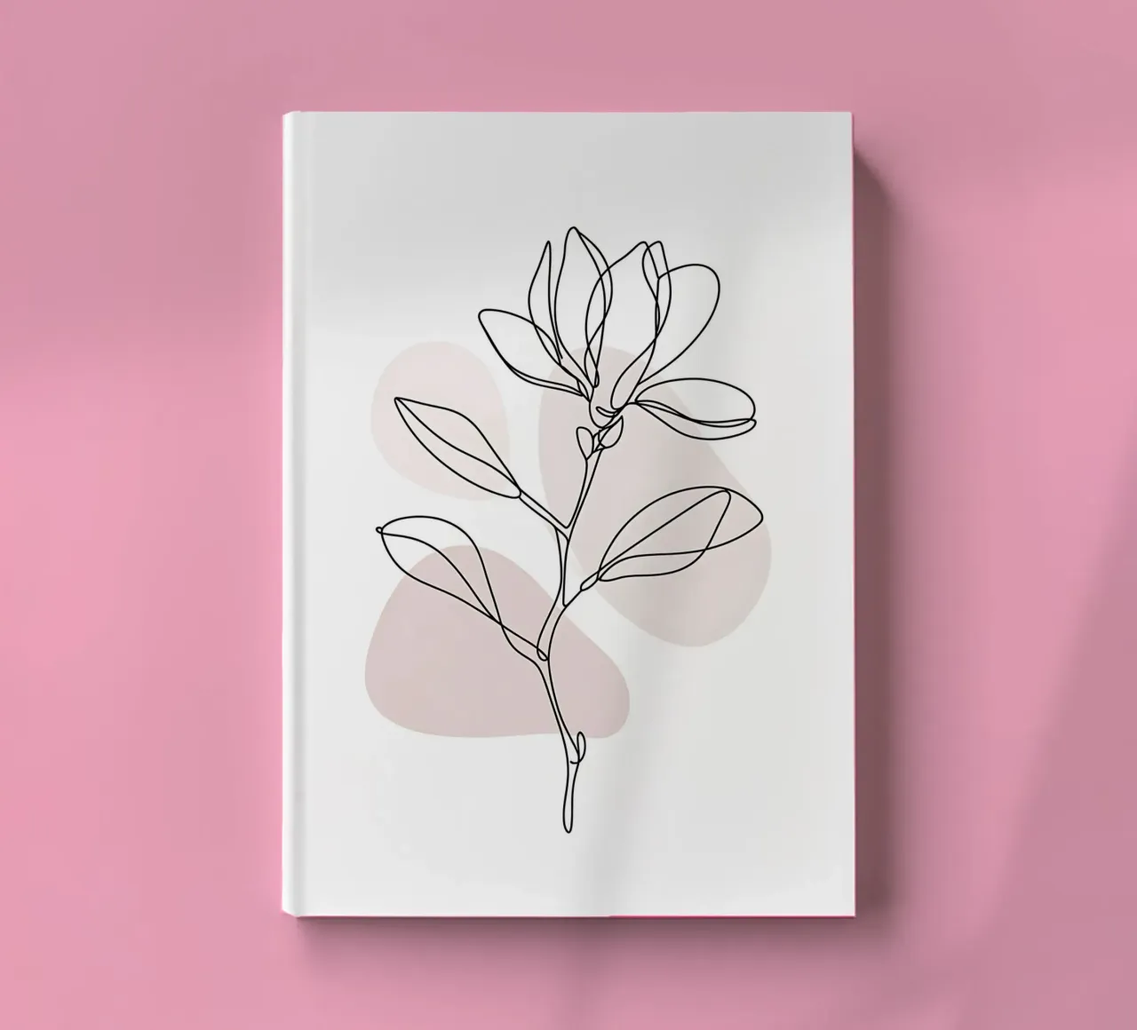 Minimalistische Magnolie in einer durchgehenden Linie Notizbuch von Plain Thoughts