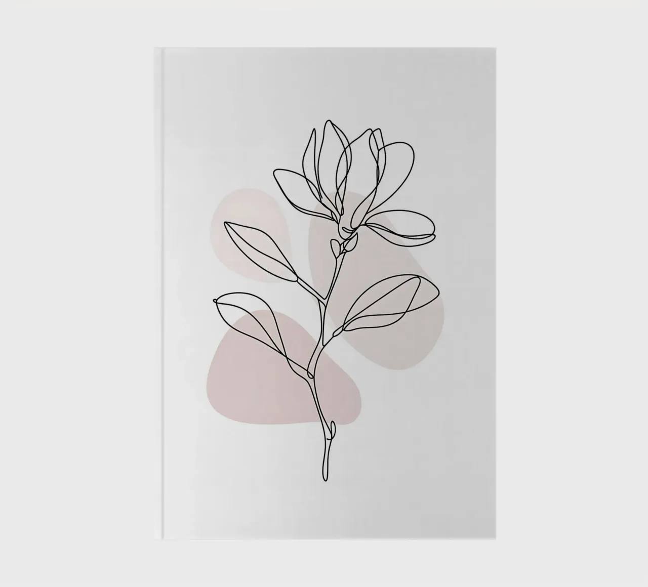 Minimalistische Magnolie in einer durchgehenden Linie Notizbuch von Plain Thoughts