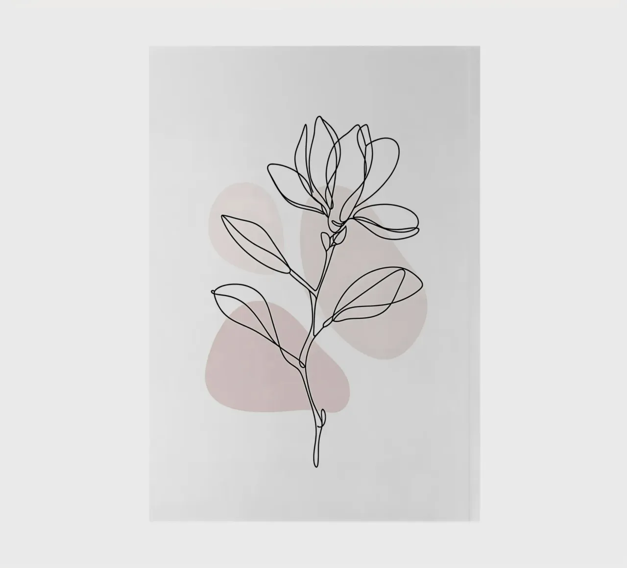 Minimalistische Magnolie in einer durchgehenden Linie Notizbuch von Plain Thoughts