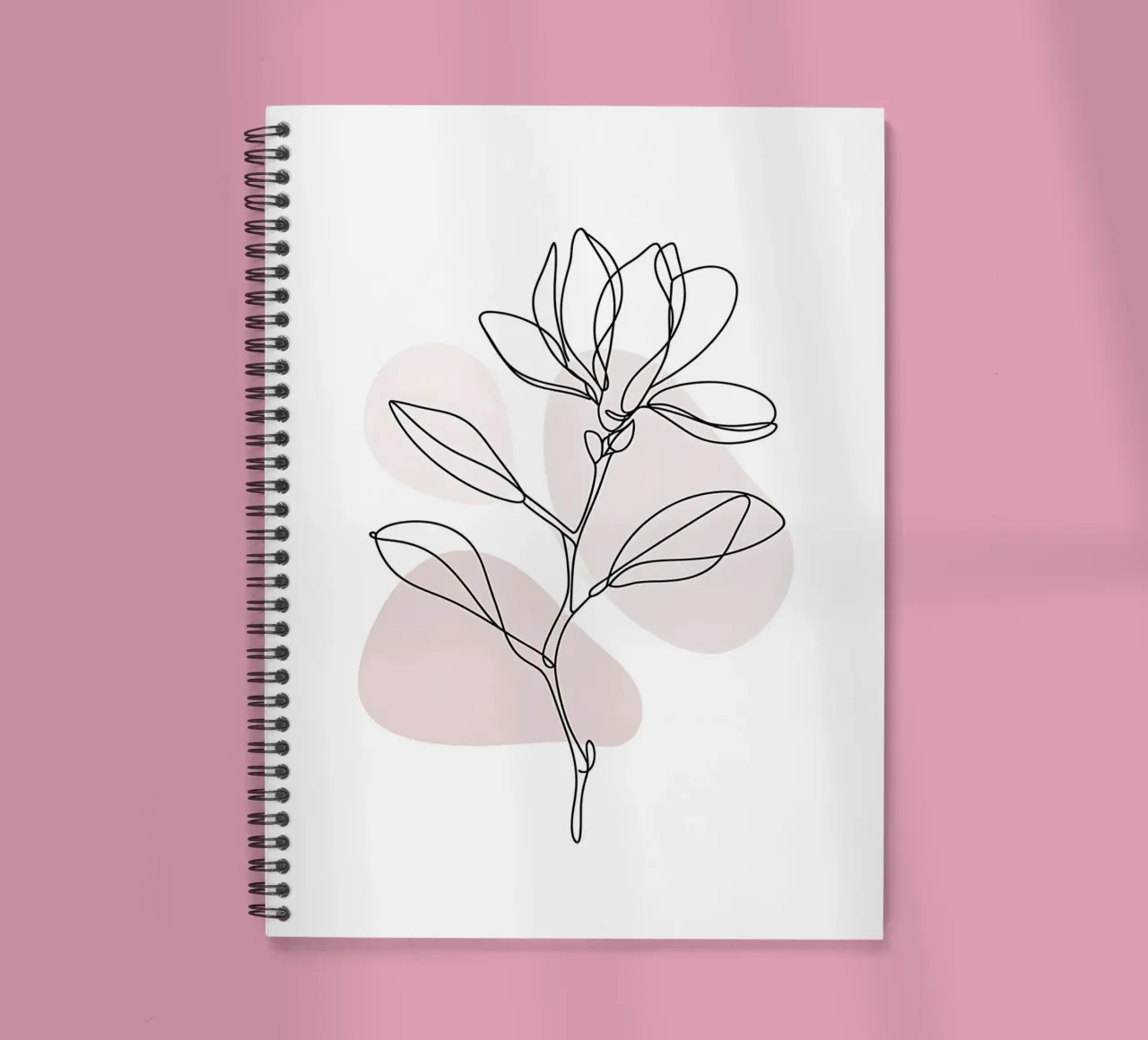 Magnolia minimalista in linea continua diario ad anelli da Plain Thoughts