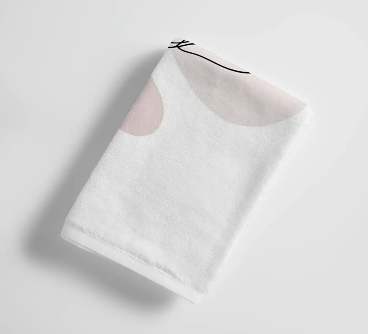 Minimalist Magnolia in a continuous line towel by Plain Thoughts