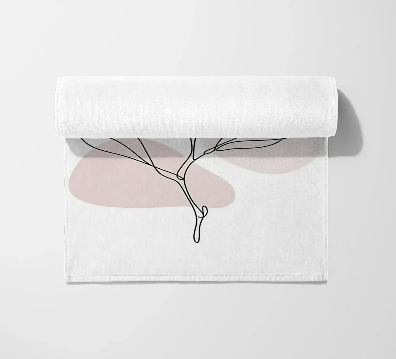 Magnolia minimalista in linea continua telo mare da Plain Thoughts