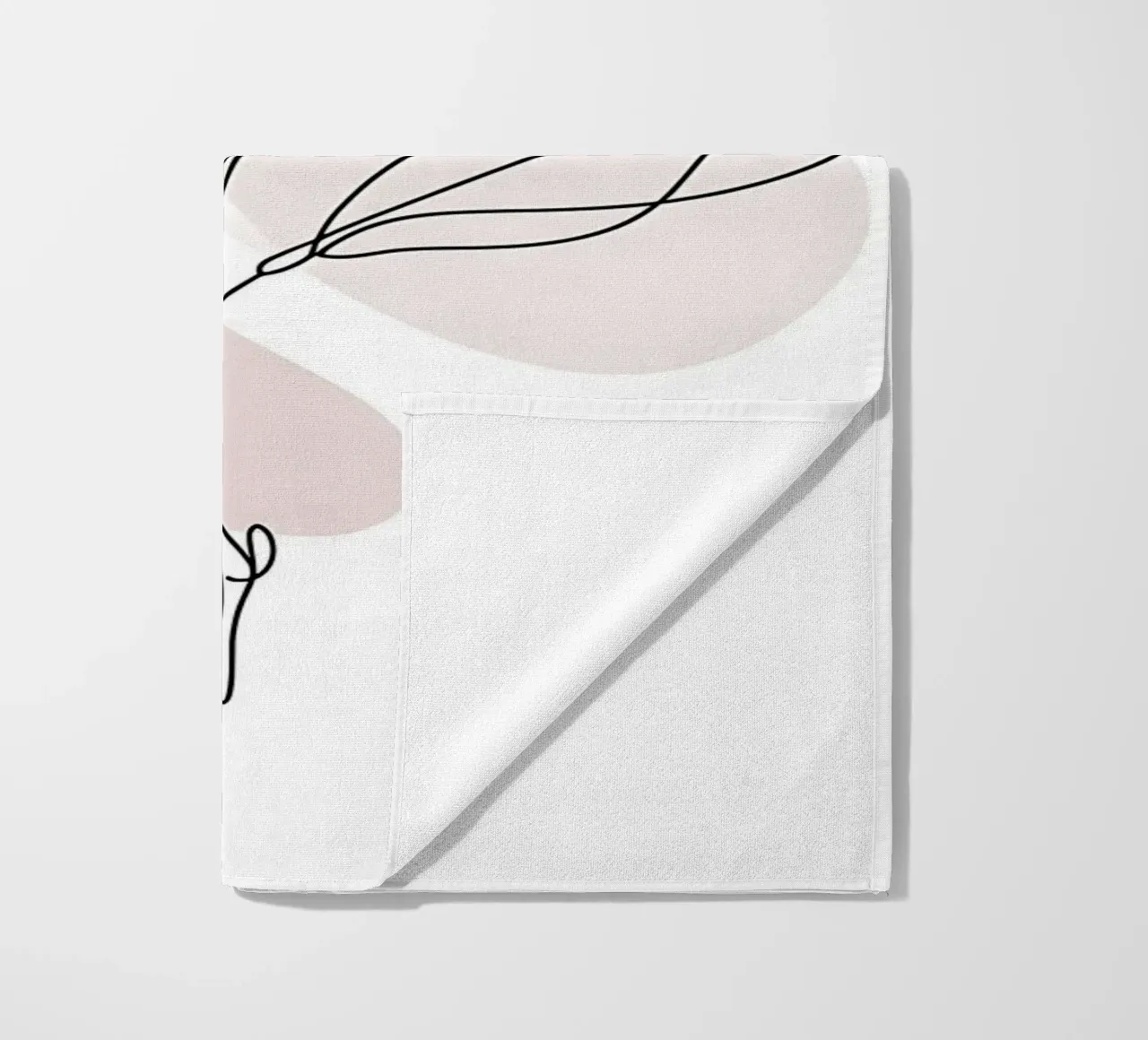 Magnolia minimalista in linea continua telo mare da Plain Thoughts