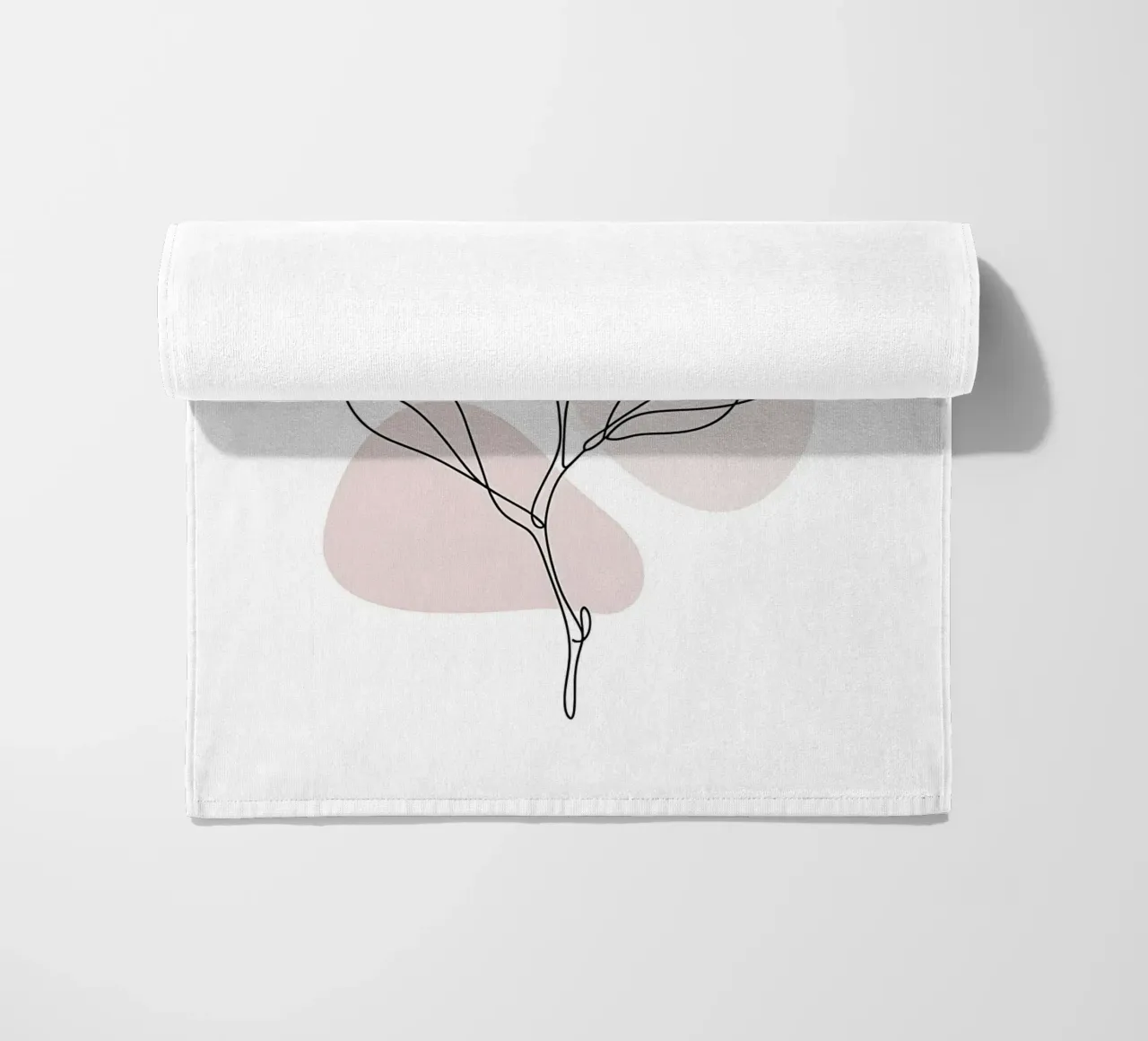 Magnolia minimalista in linea continua telo mare da Plain Thoughts