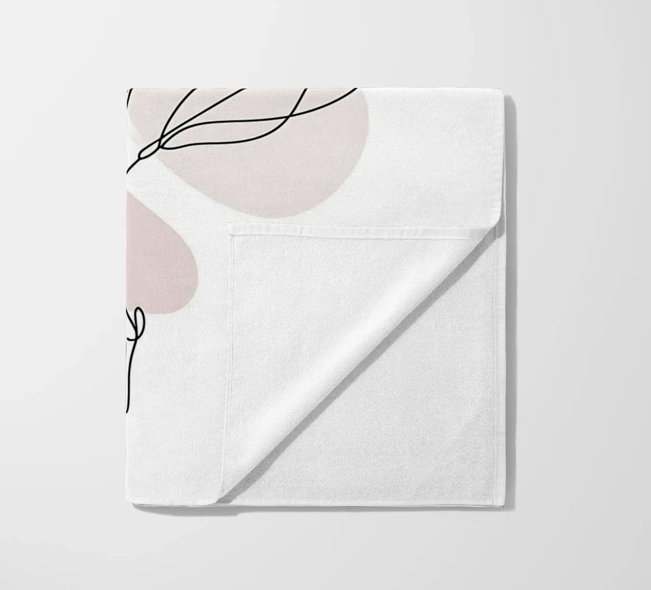 Magnolia minimalista in linea continua telo mare da Plain Thoughts