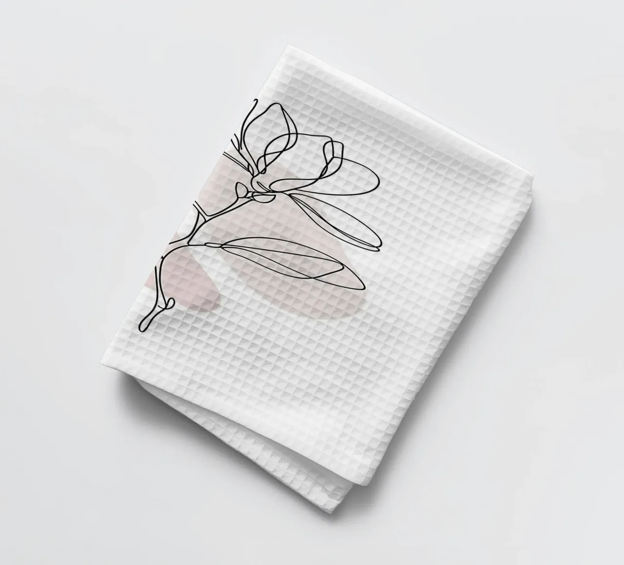 Magnolia minimaliste en ligne continue torchon de Plain Thoughts