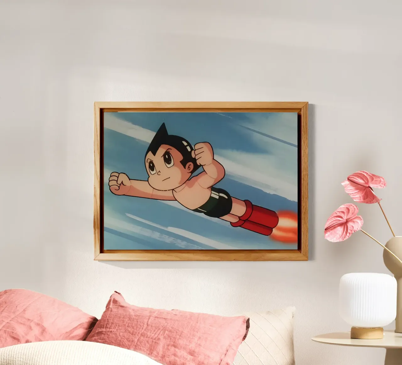 robot boy flying II alluminio dibond da Low poly art