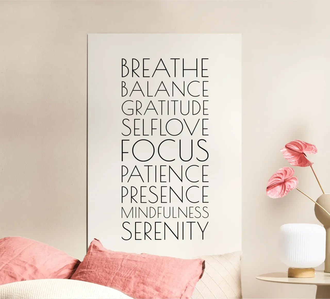 Mindfulness - Minimalismo poster de Typo Designs