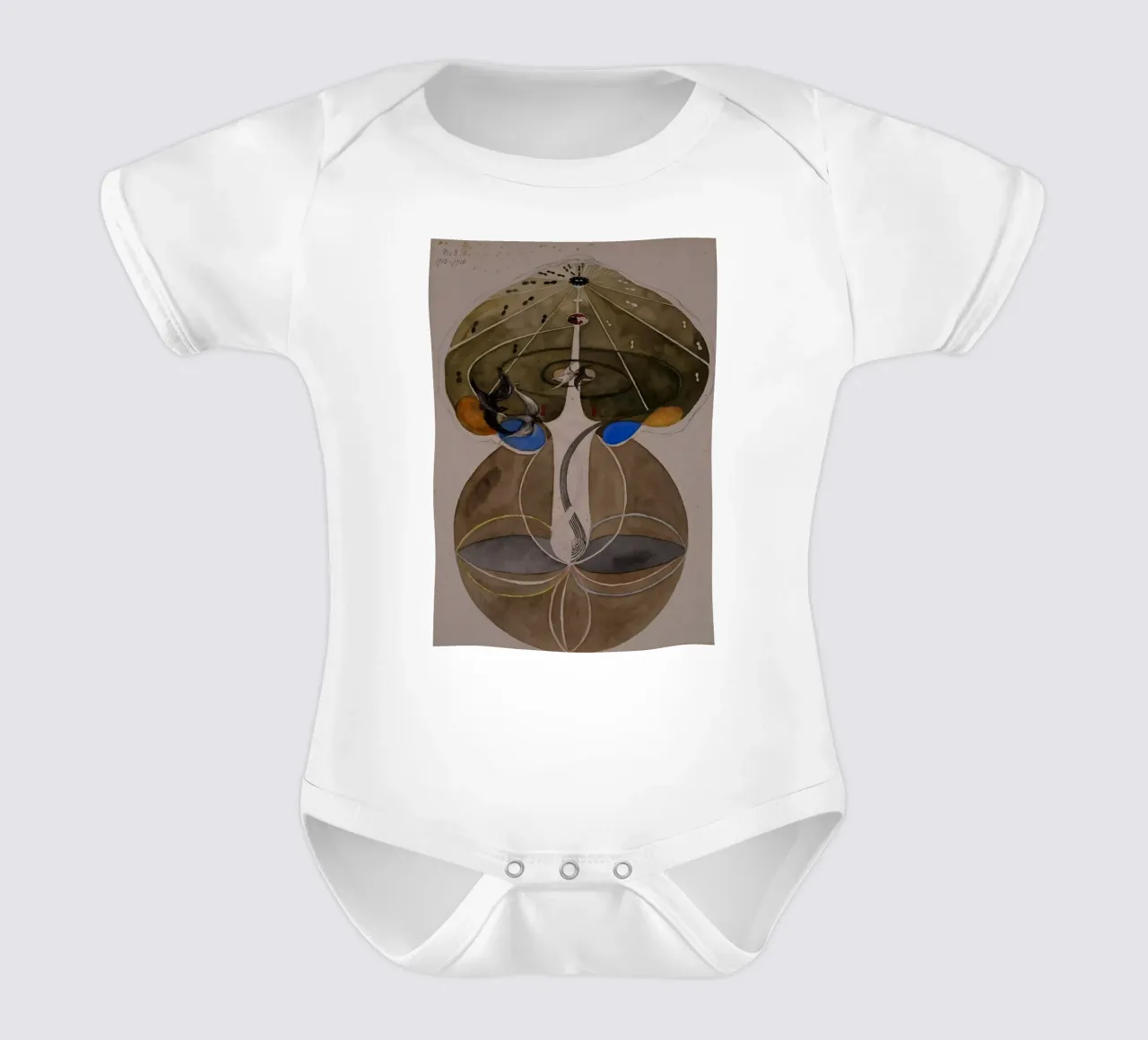 Hilma af Klint - The Tree Of Knowledge No . 2 B short-sleeve baby romper by William Store