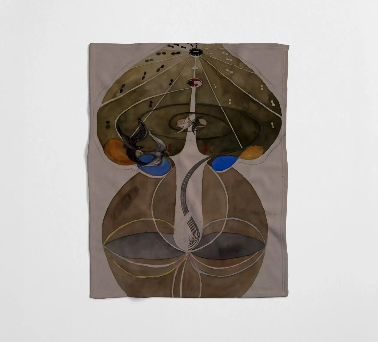 Hilma af Klint - L'albero della conoscenza n. 2 B coperta in pile da William Store