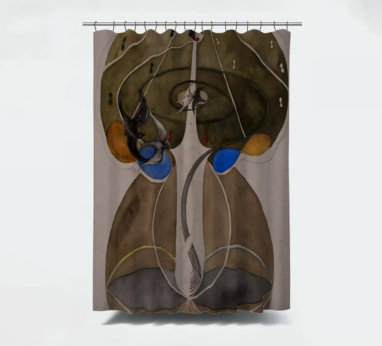Hilma af Klint - The Tree Of Knowledge No . 2 B shower curtain by William Store