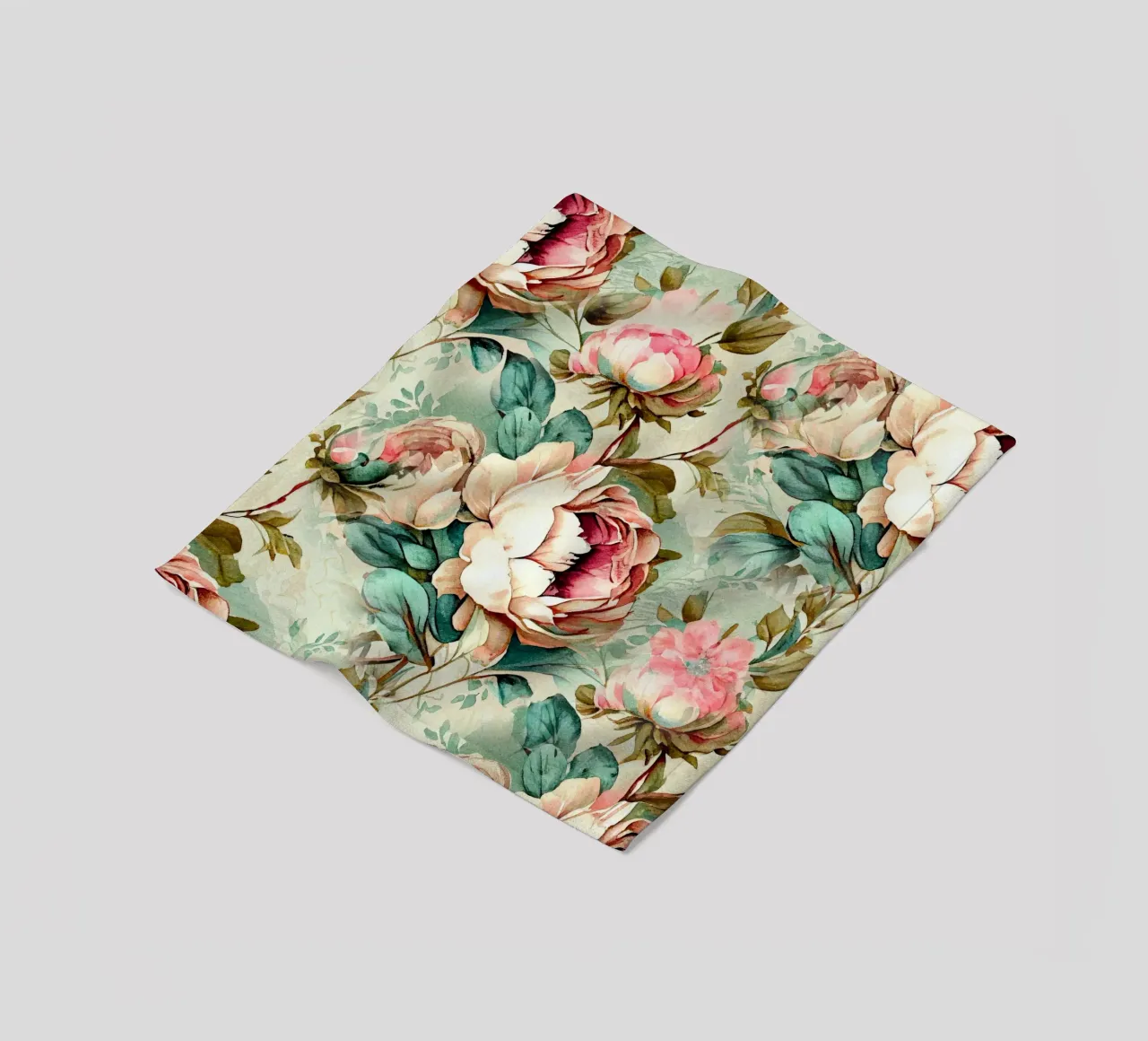 Peonies pattern Fleecedecke von Justyna Jaszke JBJart