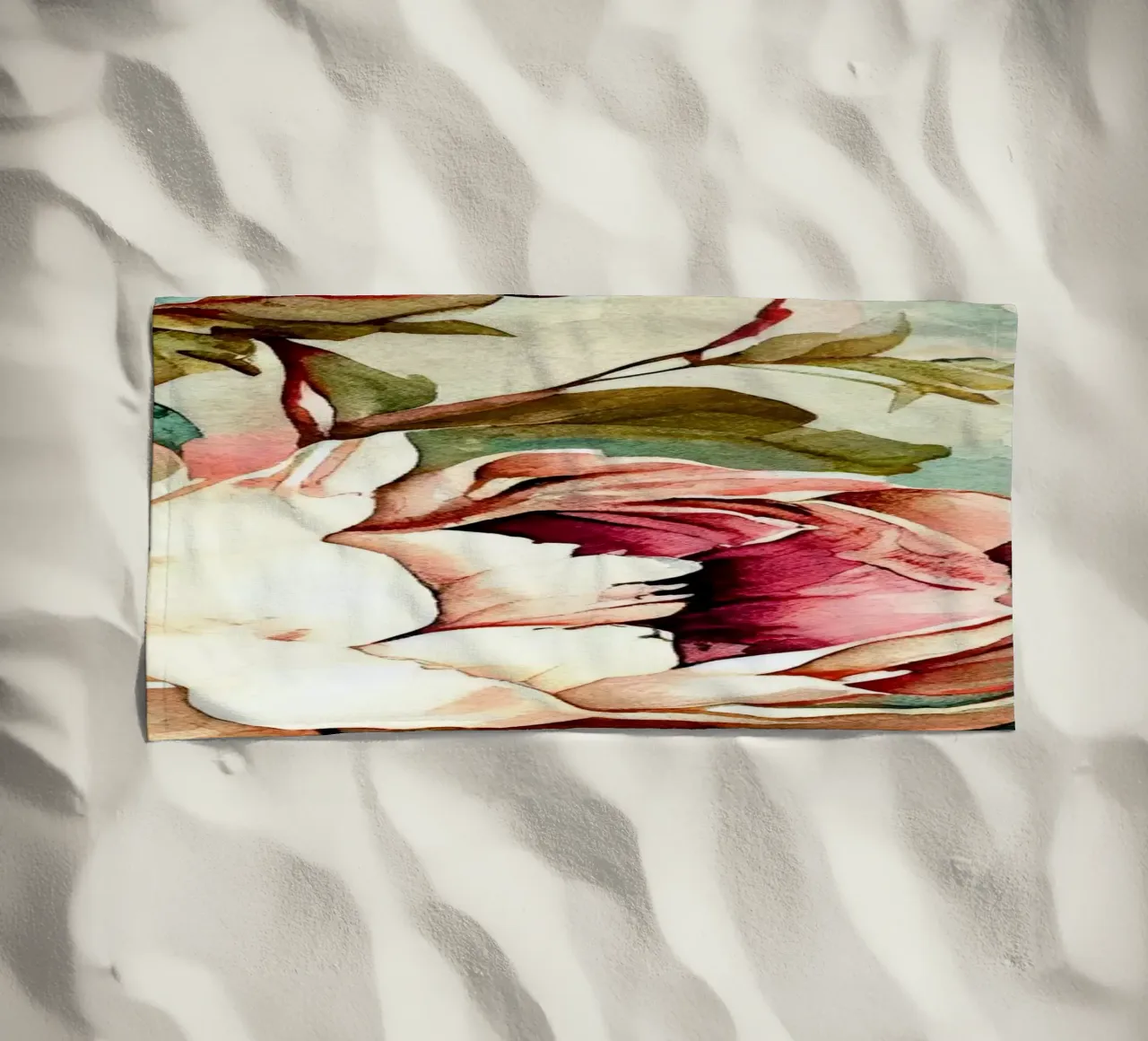 Peonies pattern telo mare da Justyna Jaszke JBJart