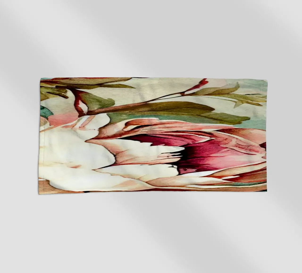 Peonies pattern telo mare da Justyna Jaszke JBJart