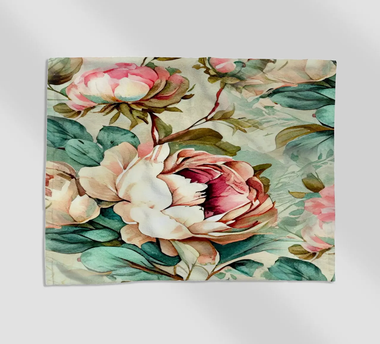 Peonies pattern telo mare da Justyna Jaszke JBJart