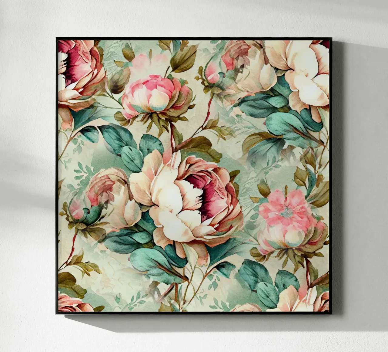 Peonies pattern plexiglass da Justyna Jaszke JBJart