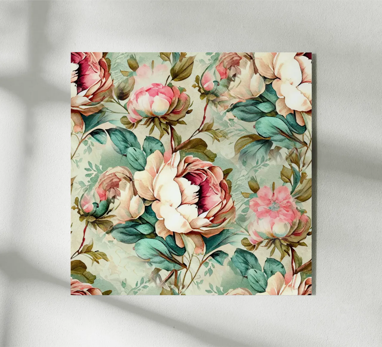 Peonies pattern plexiglass da Justyna Jaszke JBJart