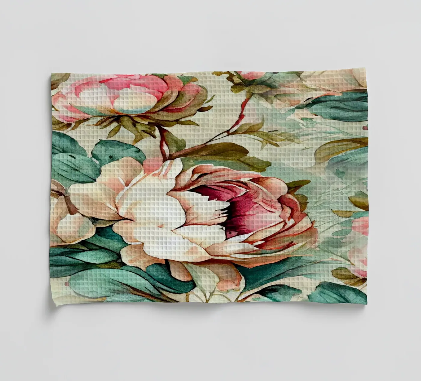 Peonies pattern Geschirrtuch von Justyna Jaszke JBJart