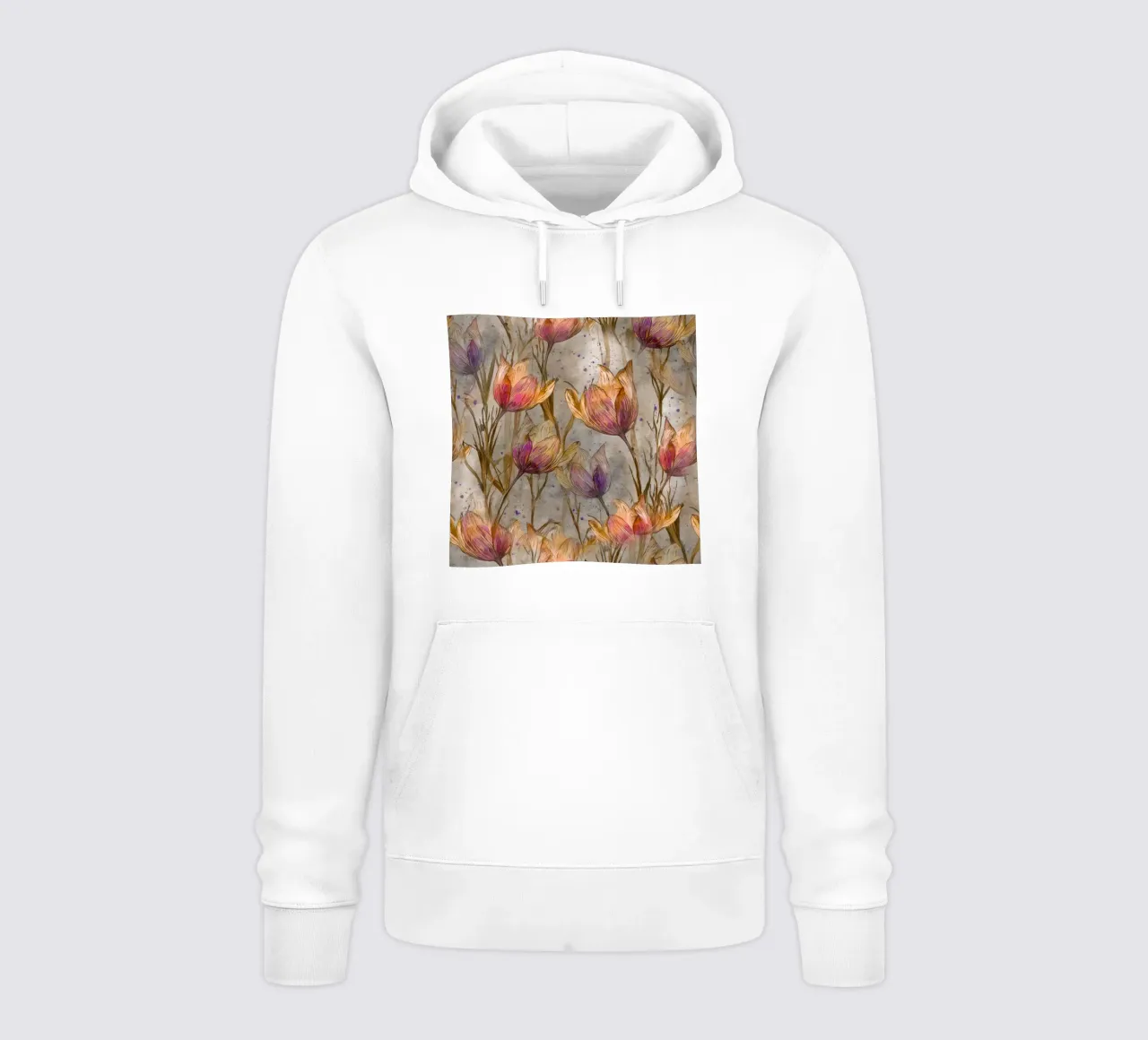 Fiori di tulipano felpa con cappuccio da Justyna Jaszke JBJart