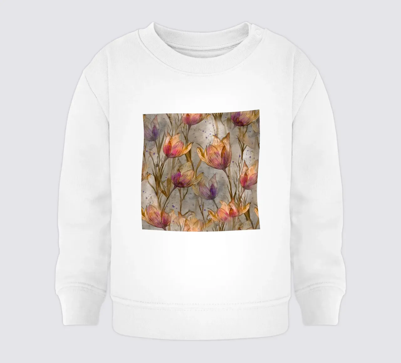 Fiori di tulipano felpa neonato da Justyna Jaszke JBJart