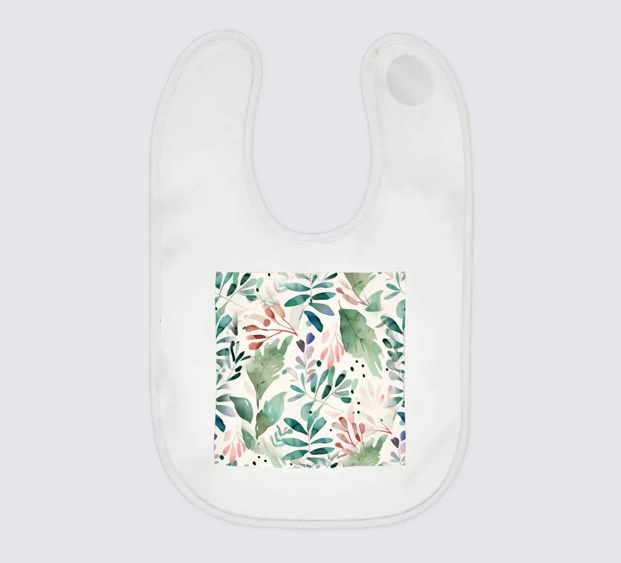 Meadow pattern baby bib by Justyna Jaszke JBJart