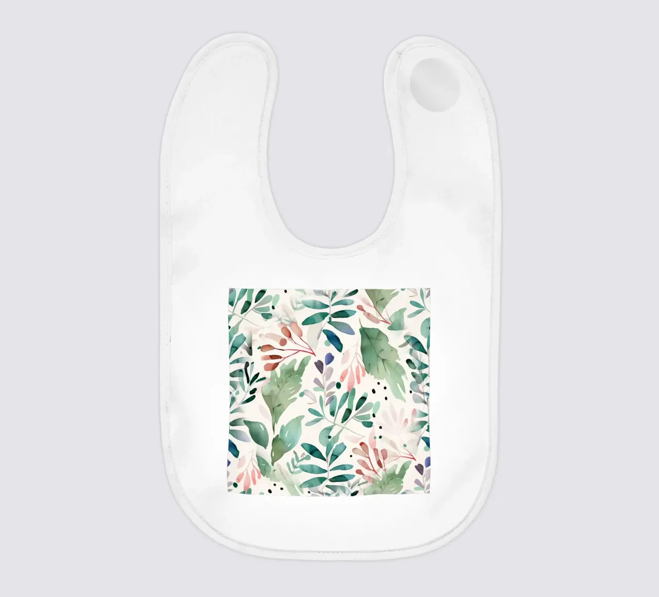 Meadow pattern baby bib by Justyna Jaszke JBJart